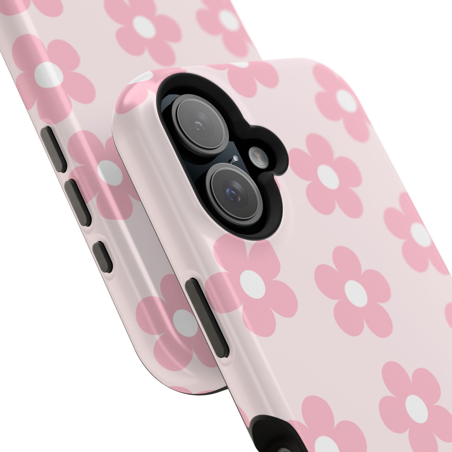 Light Pink Retro Flowers iPhone Case