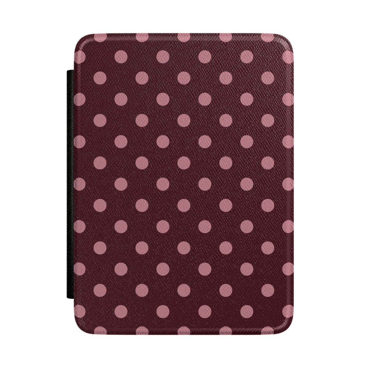 Burgundy & Pink Polka Dots Kindle Case