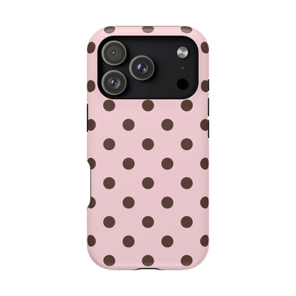Strawberry Mocha Polka Dots iPhone Case
