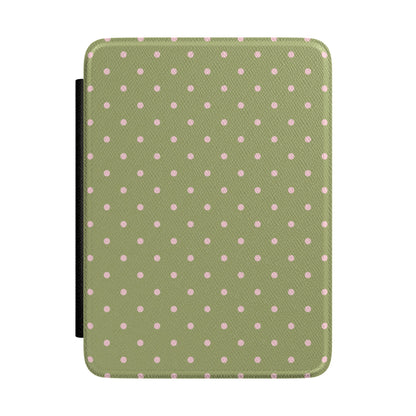 Pink Matcha Mini Dots Kindle Case