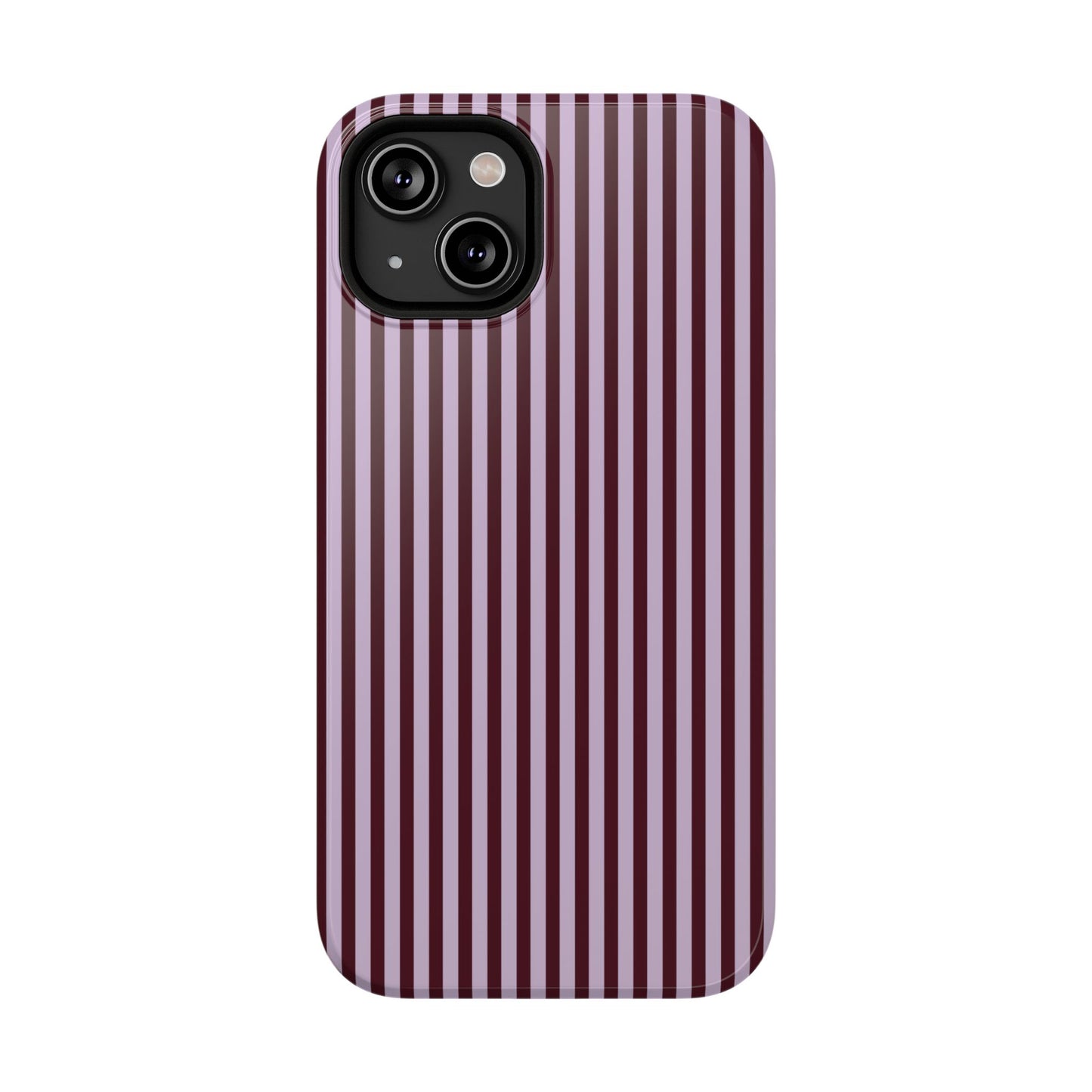 Burgundy & Violet Pinstripes iPhone Case