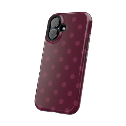 Plum Polka Dots iPhone Case
