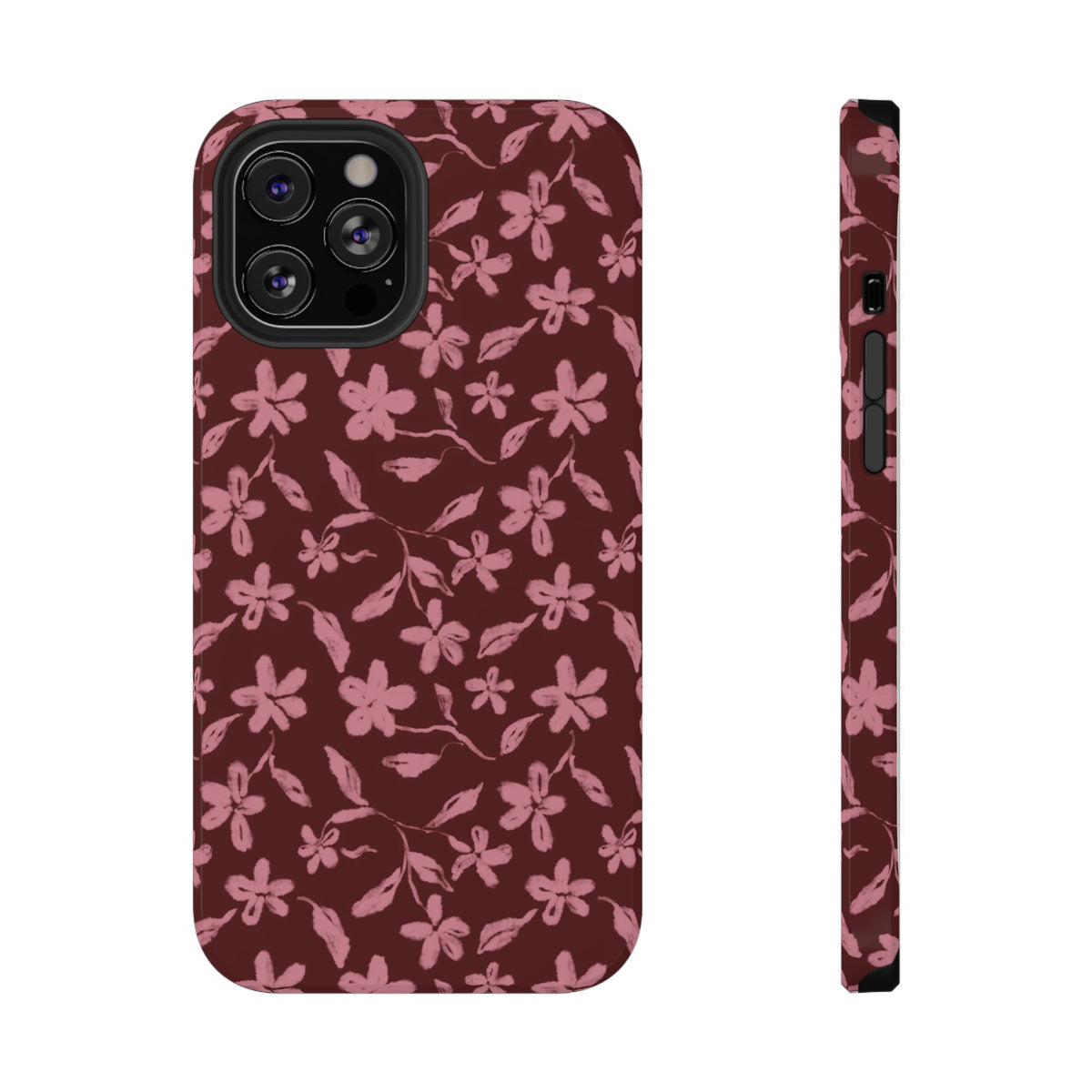 Burgundy Petals iPhone Case