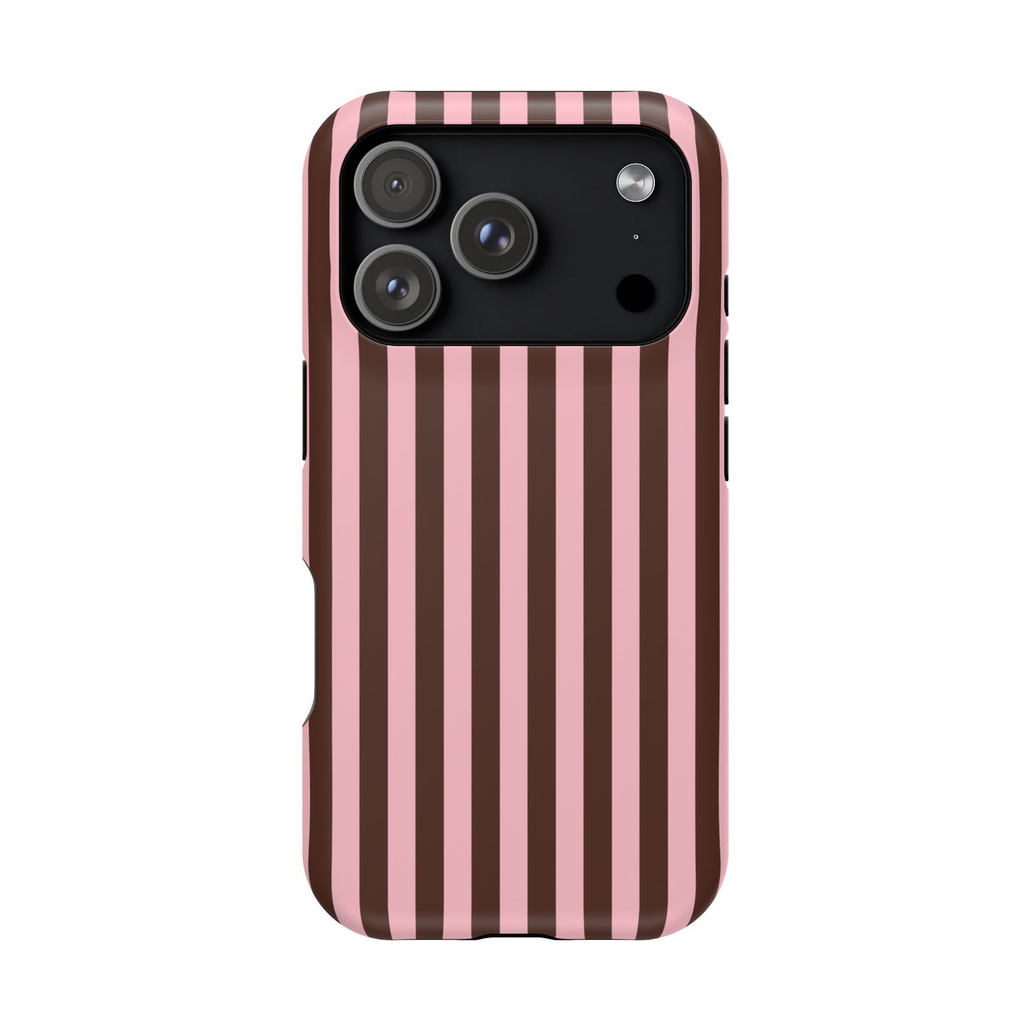 Pink Latte Stripes iPhone Case