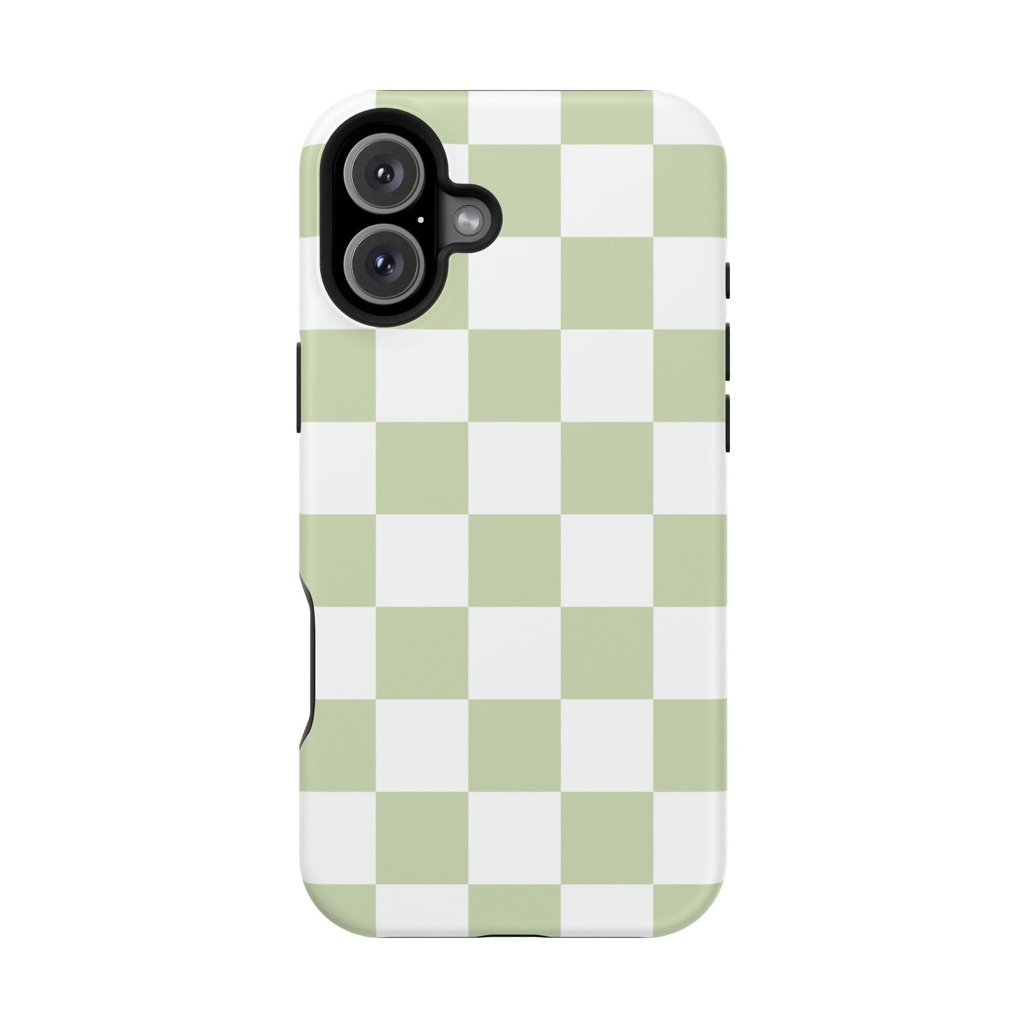 Pastel Green Checkered iPhone Case