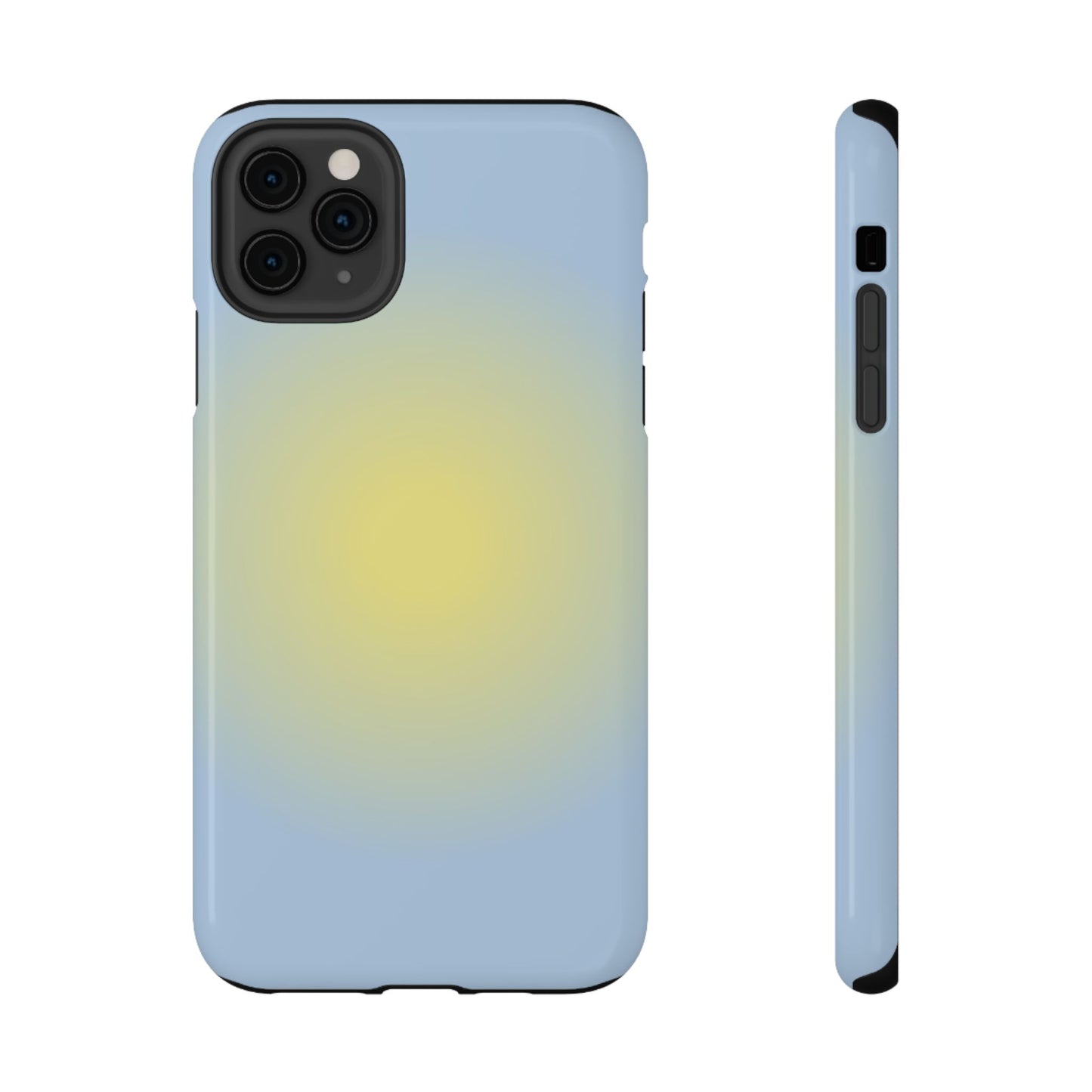 Yellow & Blue Aura iPhone Case
