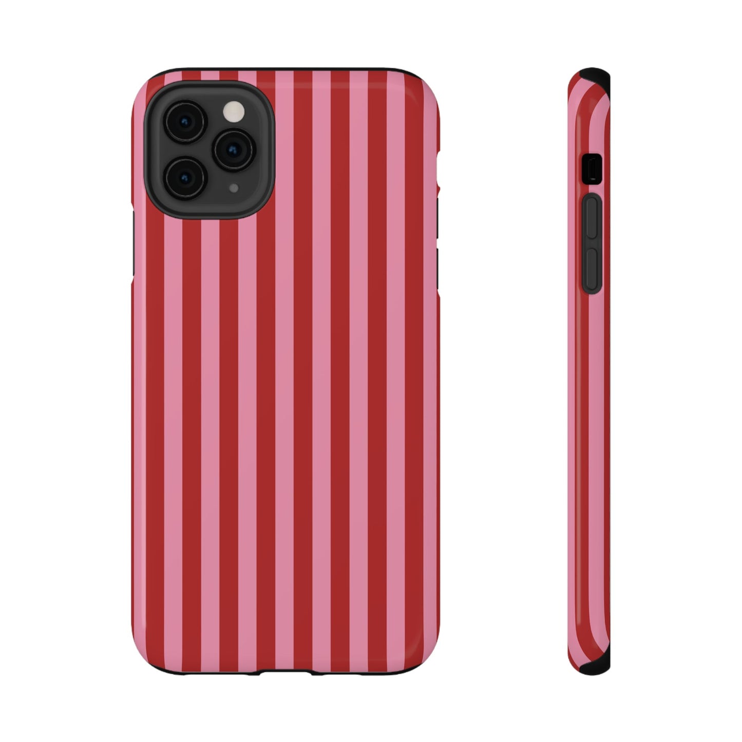 Cherry Blush Stripes iPhone Case