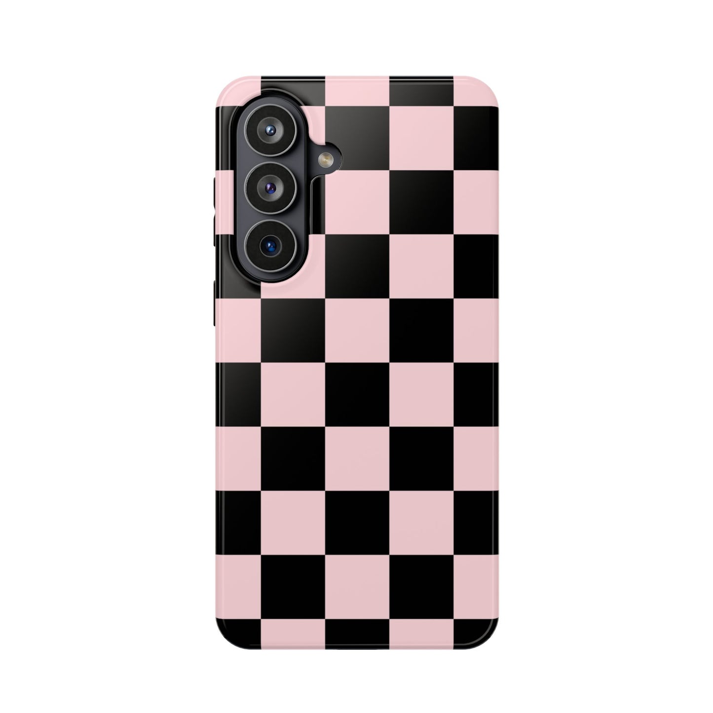 Pink & Black Checkered Samsung Case