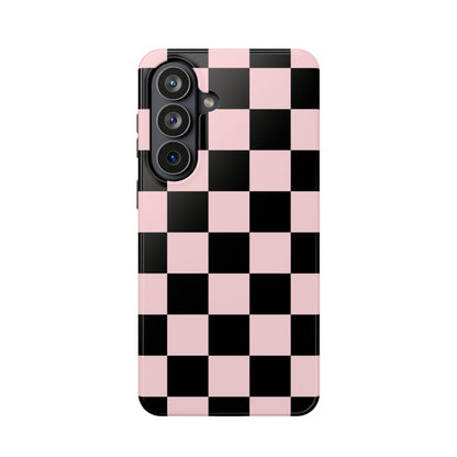 Pink & Black Checkered Samsung Case