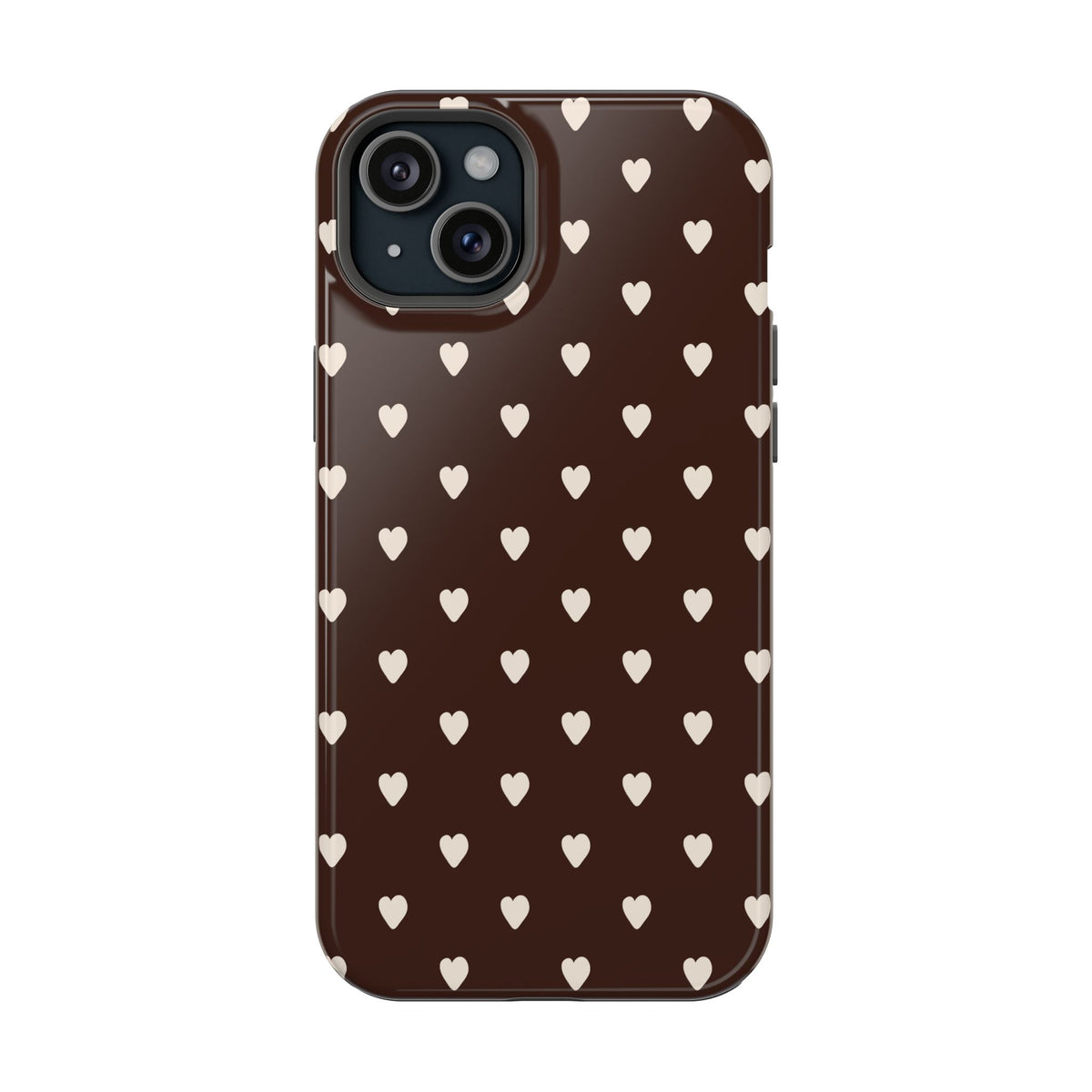 Mocha Hearts iPhone Case