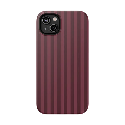 Burgundy Stripes iPhone Case