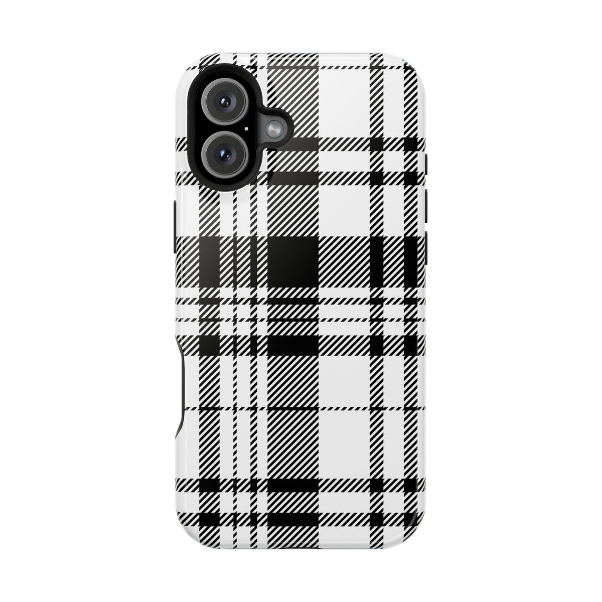 Black Plaid iPhone Case