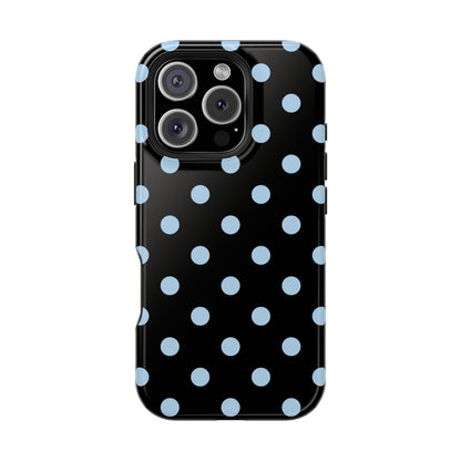 Blue Velvet Polka Dots iPhone Case