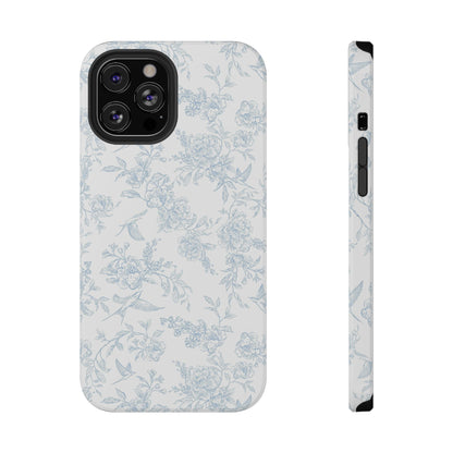 French Blue Toile iPhone Case