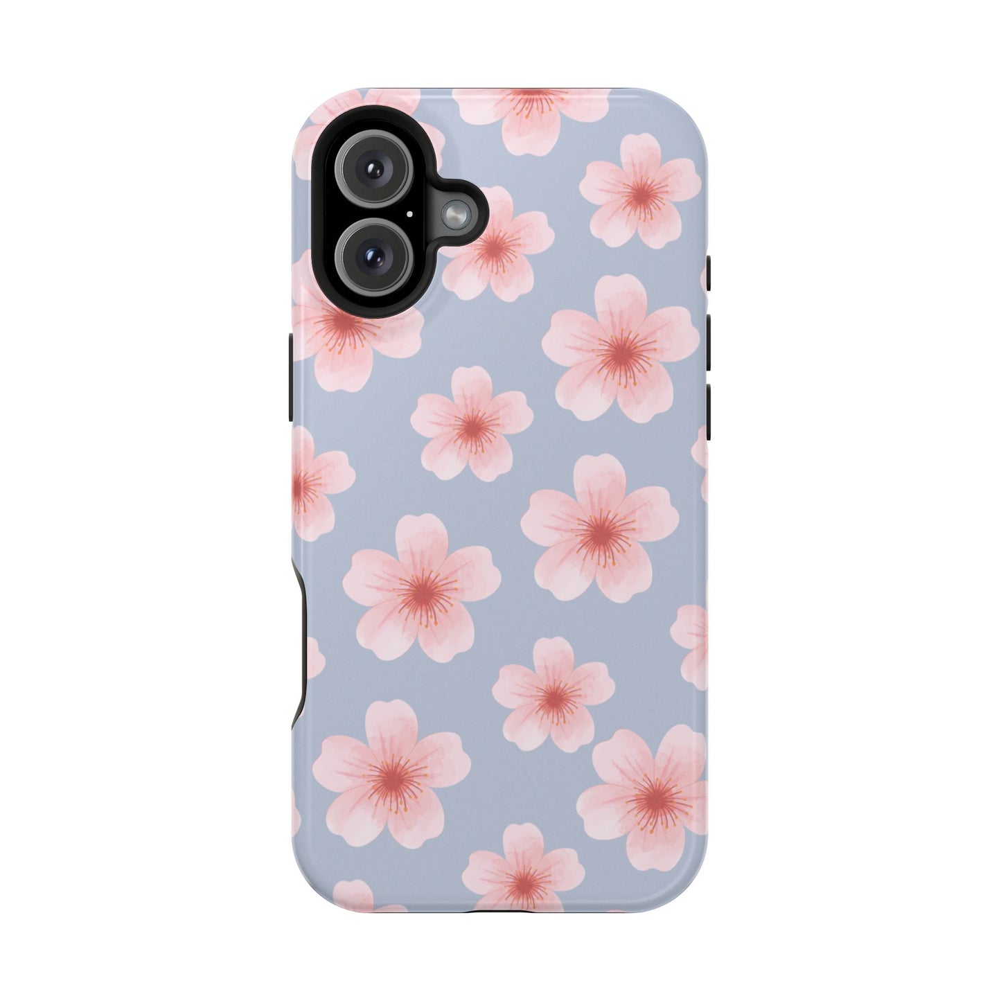 Blue Cherry Blossoms iPhone Case