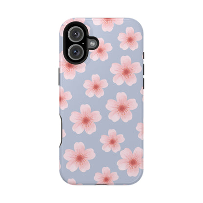 Blue Cherry Blossoms iPhone Case