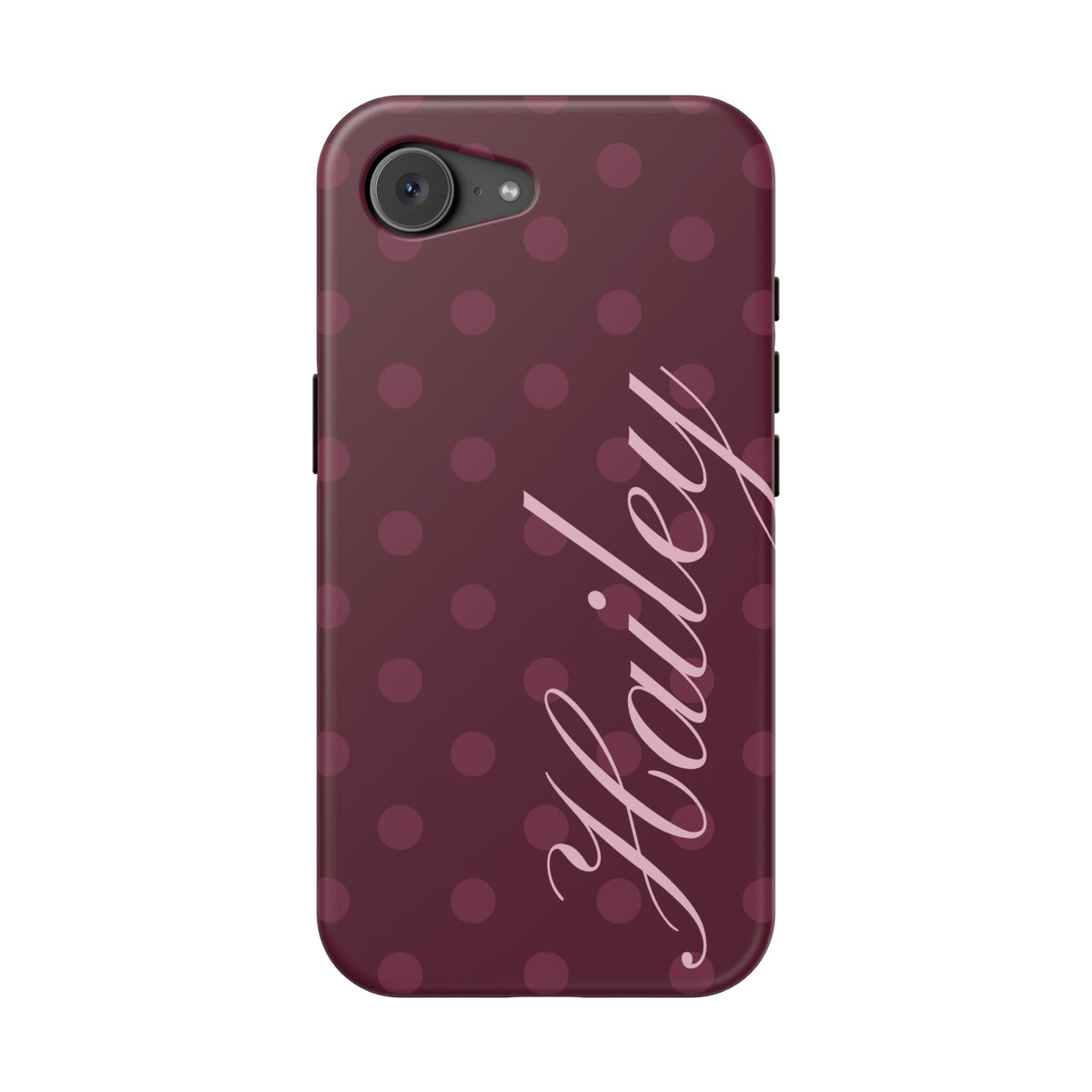 Custom Plum Polka Dots iPhone Case