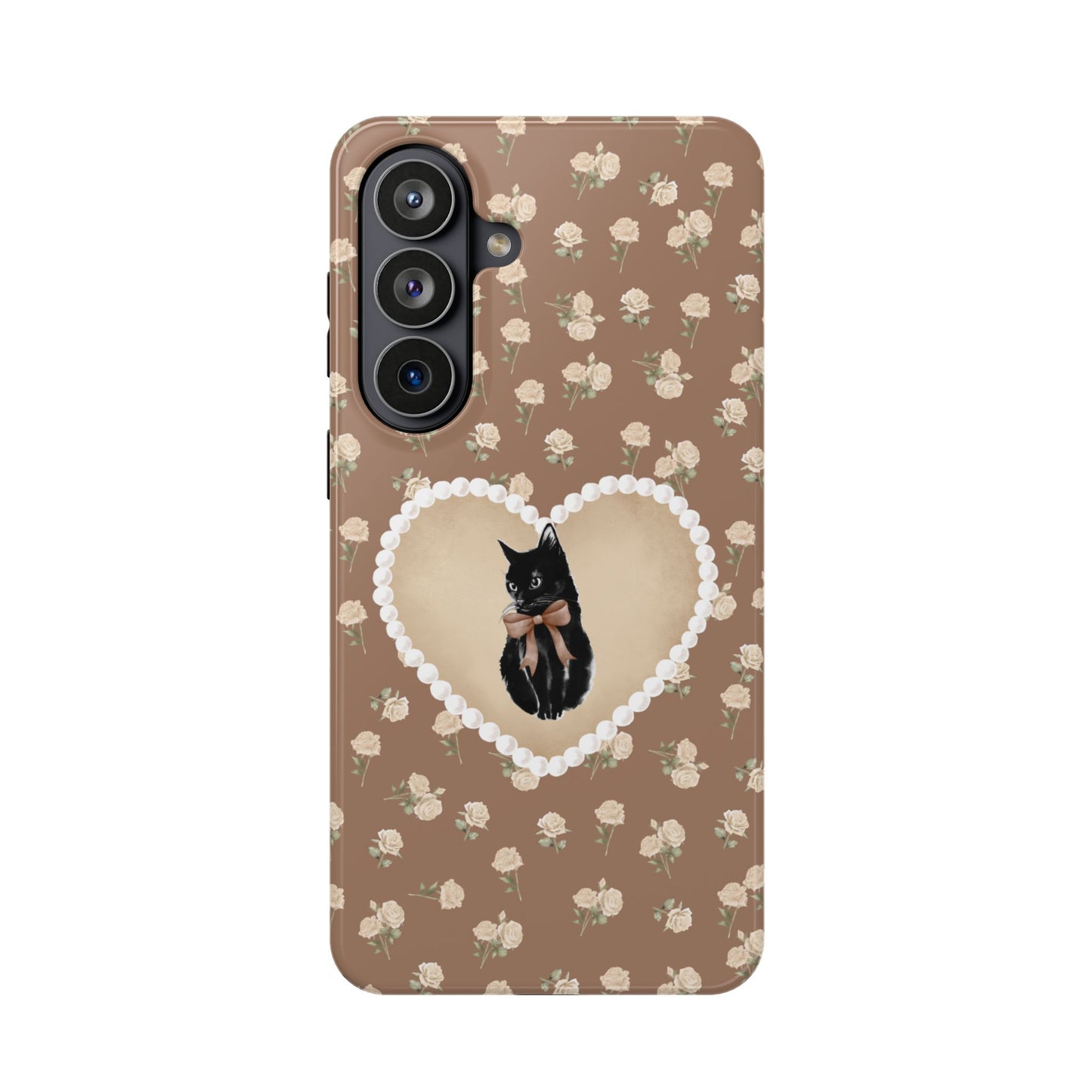 Brown Féline Roses Samsung Case