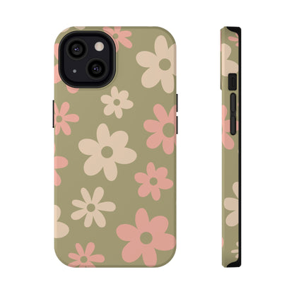 Green Flower Power iPhone Case