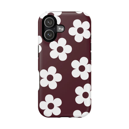 Burgundy Flowers iPhone Case