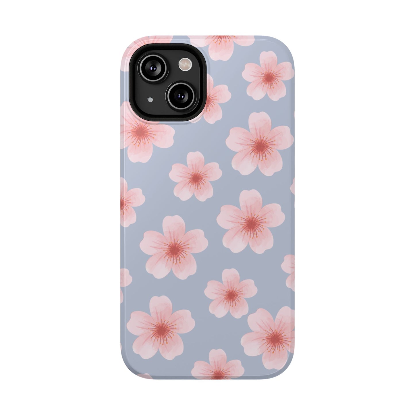 Blue Cherry Blossoms iPhone Case