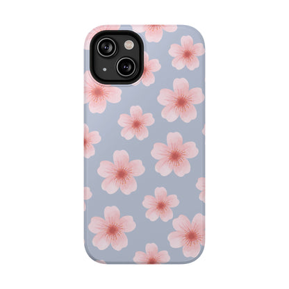Blue Cherry Blossoms iPhone Case