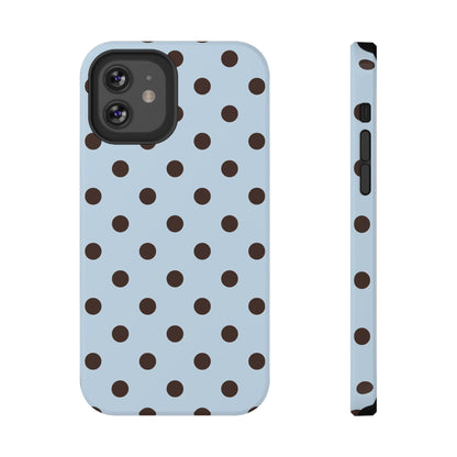 Blueberry Mocha Polka Dots iPhone Case