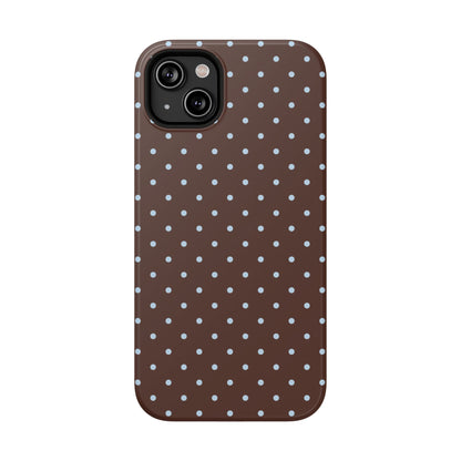 Blue Latte Mini Dots iPhone Case