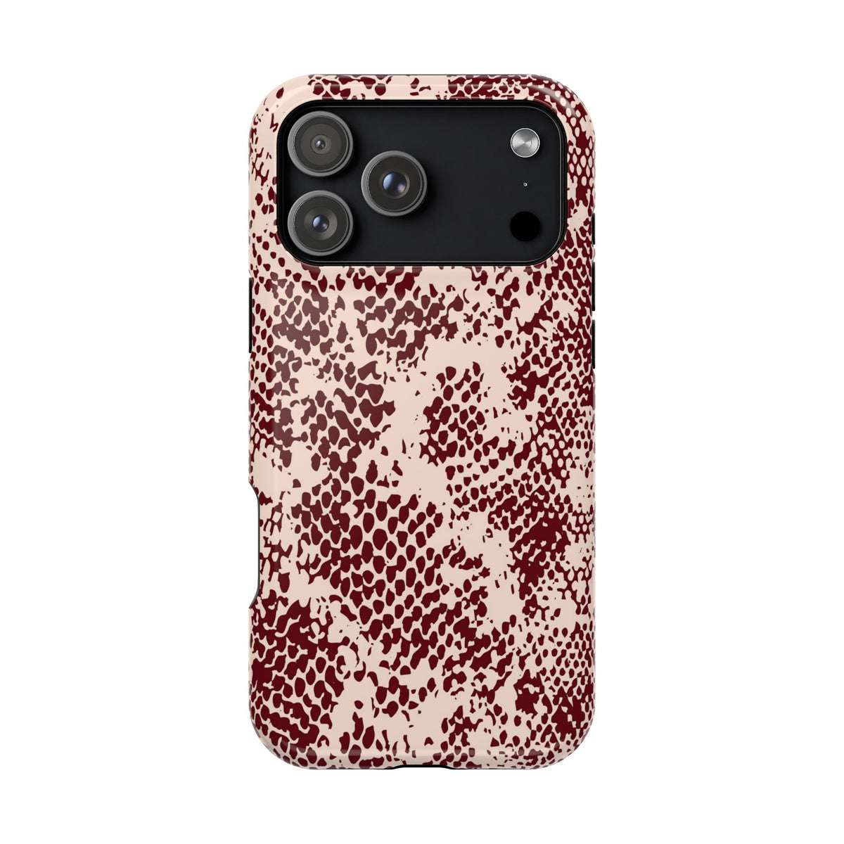 Burgundy Snake iPhone Case