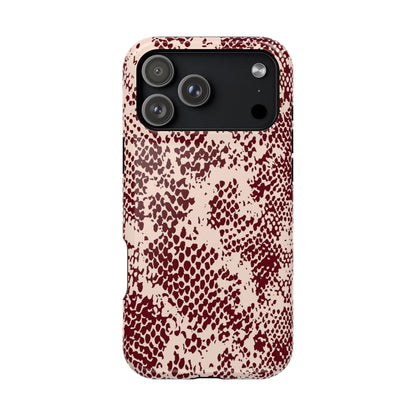 Burgundy Snake iPhone Case