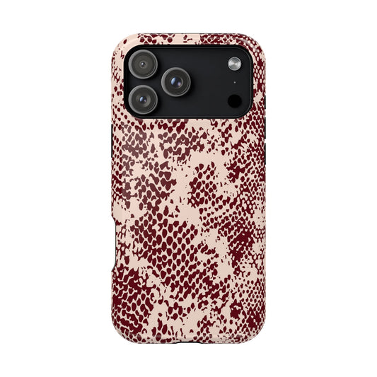 Burgundy Snake iPhone Case