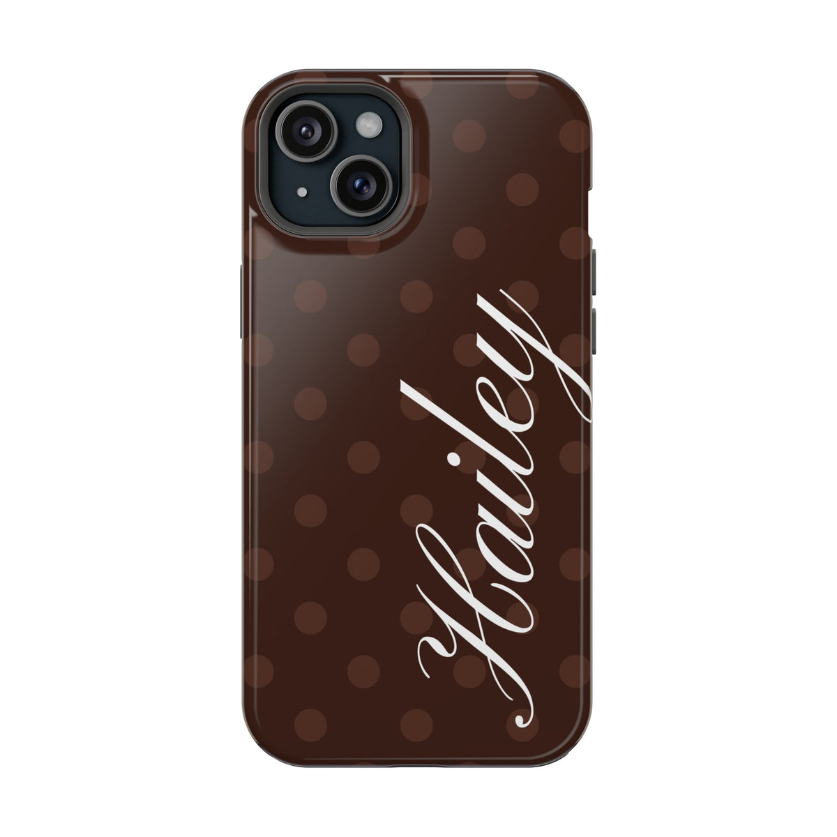 Custom Mocha Polka Dots iPhone Case
