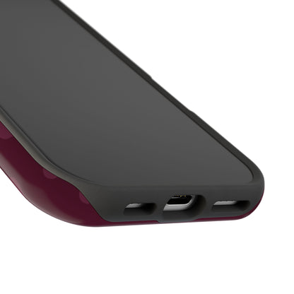 Plum Polka Dots iPhone Case