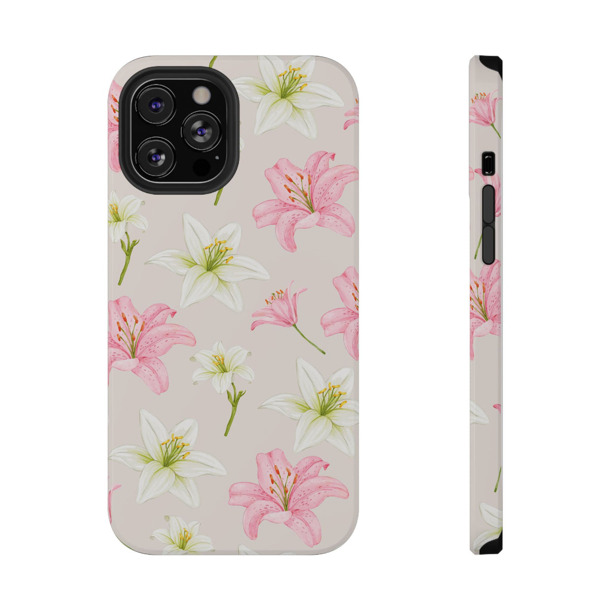 Beige Tiger Lily iPhone Case from Stella Cases