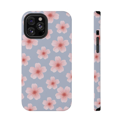 Blue Cherry Blossoms iPhone Case
