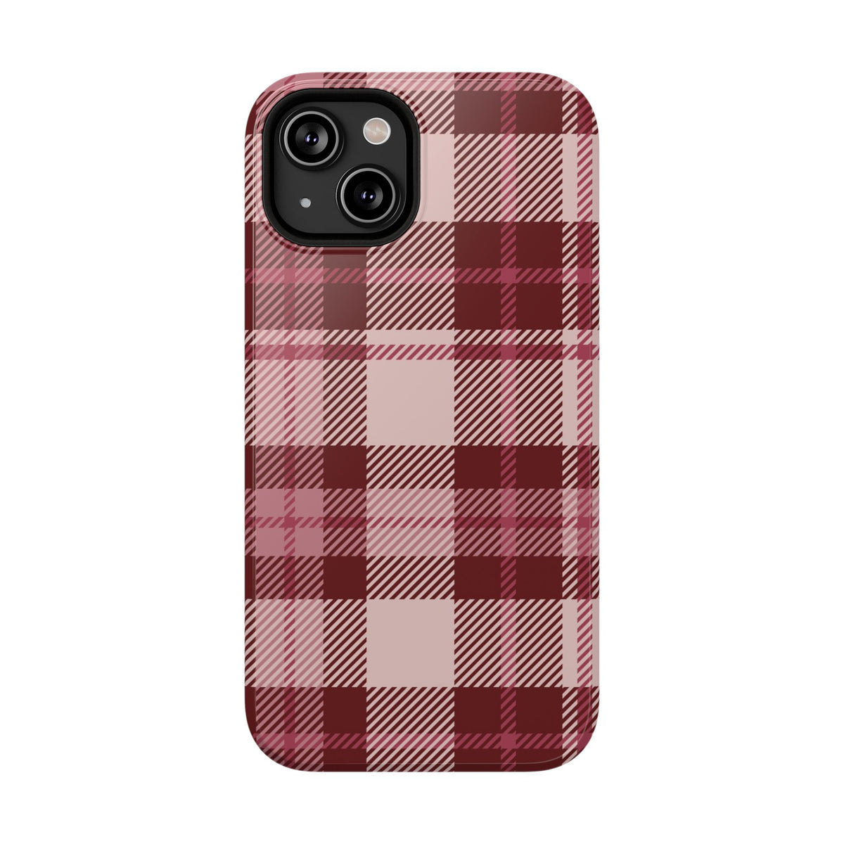 Burgundy Plaid iPhone Case