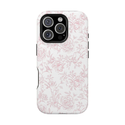 French Rosy Toile iPhone Case