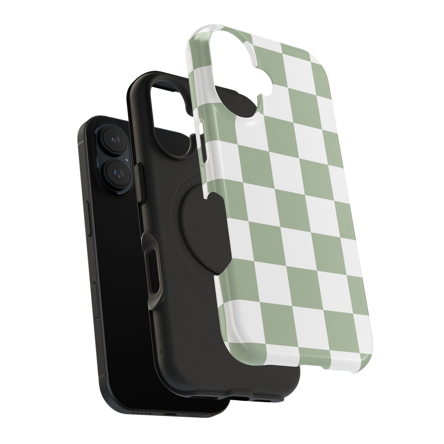 Sage Green Checkered iPhone Case