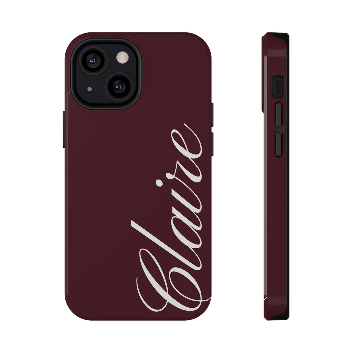 Personalized Burgundy iPhone Case