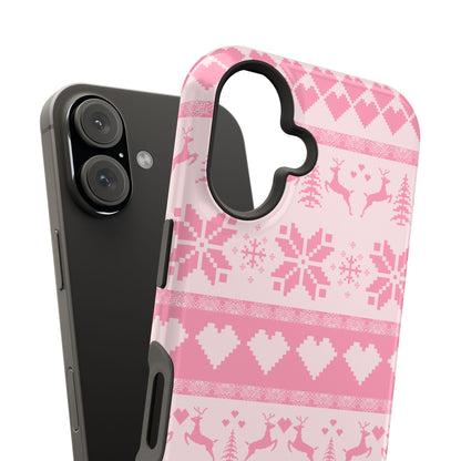 Pink Christmas Sweater iPhone Case
