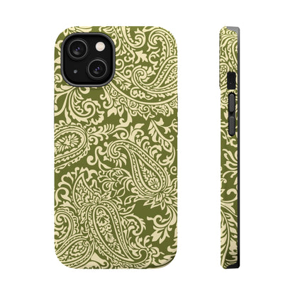Olive Paisley iPhone Case