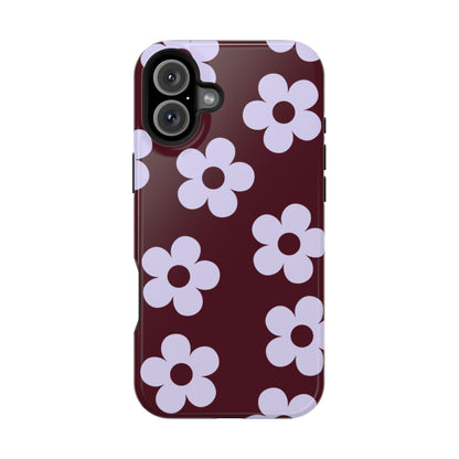 Burgundy Flowers iPhone Case