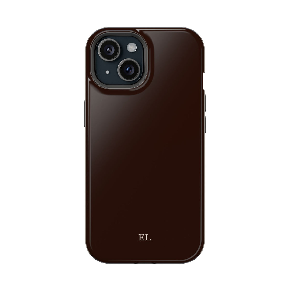 Custom Initials Mocha iPhone Case