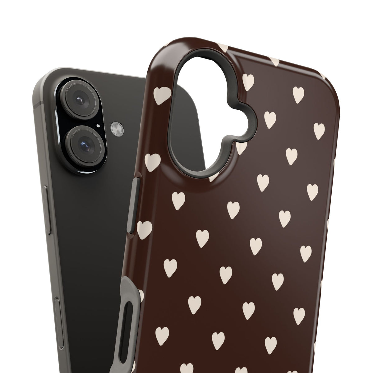 Mocha Hearts iPhone Case