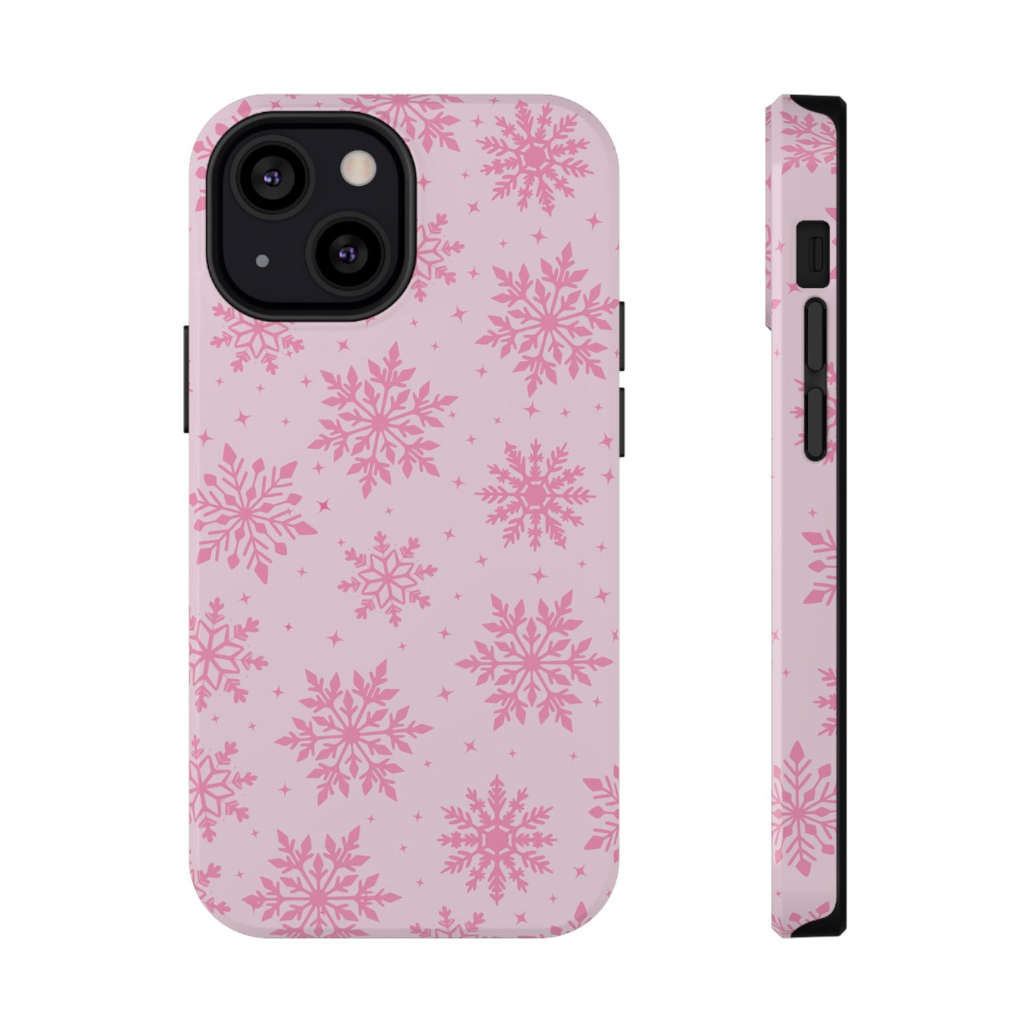 Pink Snowflakes iPhone Case