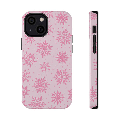 Pink Snowflakes iPhone Case
