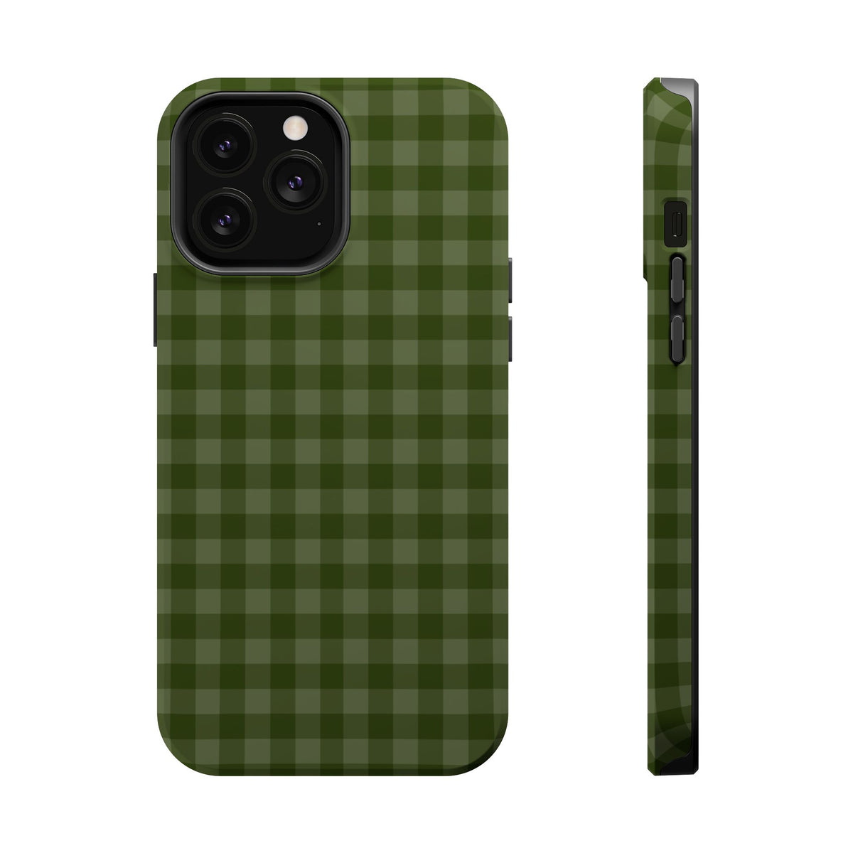 Green Gingham iPhone Case