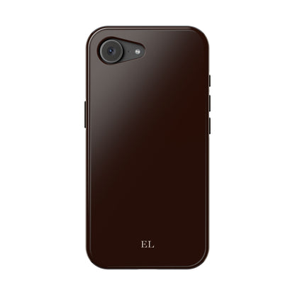 Custom Initials Mocha iPhone Case