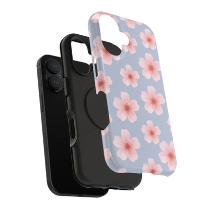 Blue Cherry Blossoms iPhone Case