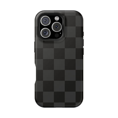 Black Checkered iPhone Case